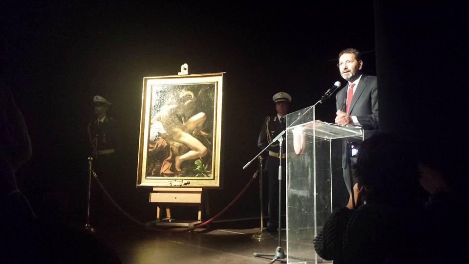 Il sindaco Marino a Ostia per la mostra di Caravaggio al Teatro del Lido