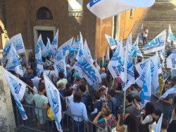 ugl protesta a roma