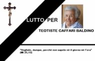 Lutto per la scomparsa di Teotiste Caffari Baldino